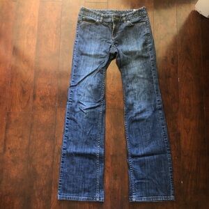 Michael kors extreme Low-rise blue denim bootcut jeans